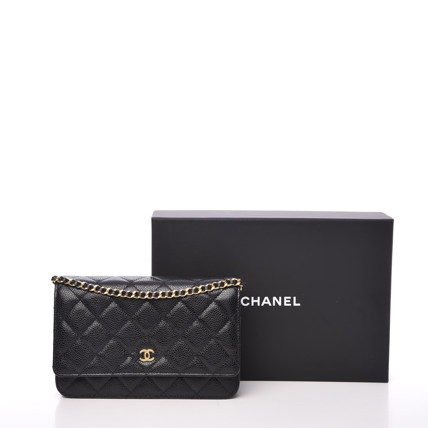 Chanel Caviar Quilted Wallet On Chain WOC Black 9 of 9