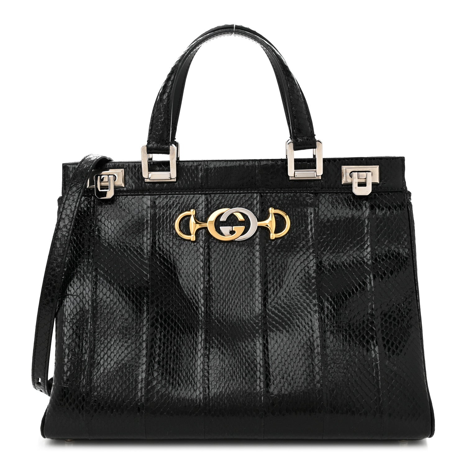Gucci Elaphe Medium Zumi Top Handle Bag Black 1 of 10