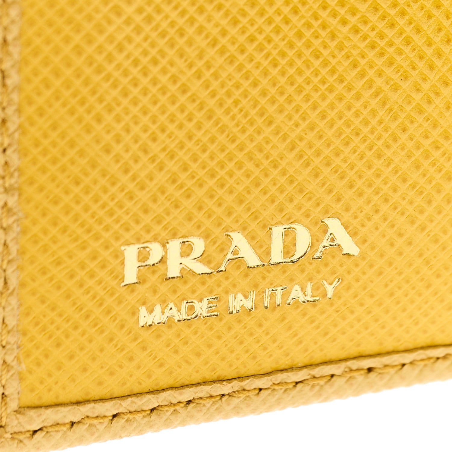 Prada Saffiano Compact Wallet Ginestra 6 of 8
