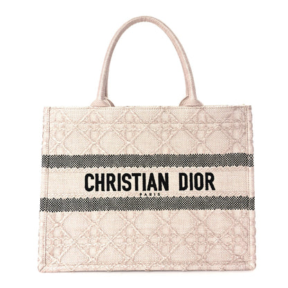 Christian Dior Raffia Cannage Medium Book Tote Sakura Pink 1 of 8