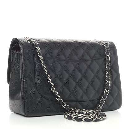 Chanel Caviar Quilted Jumbo Double Flap Black 2 of 10