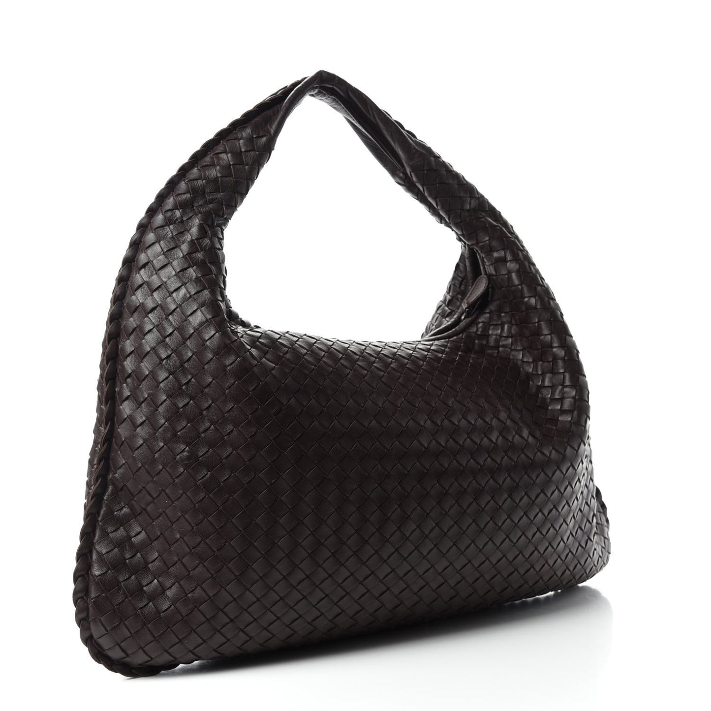 Nappa Intrecciato Large Veneta Hobo Ebano