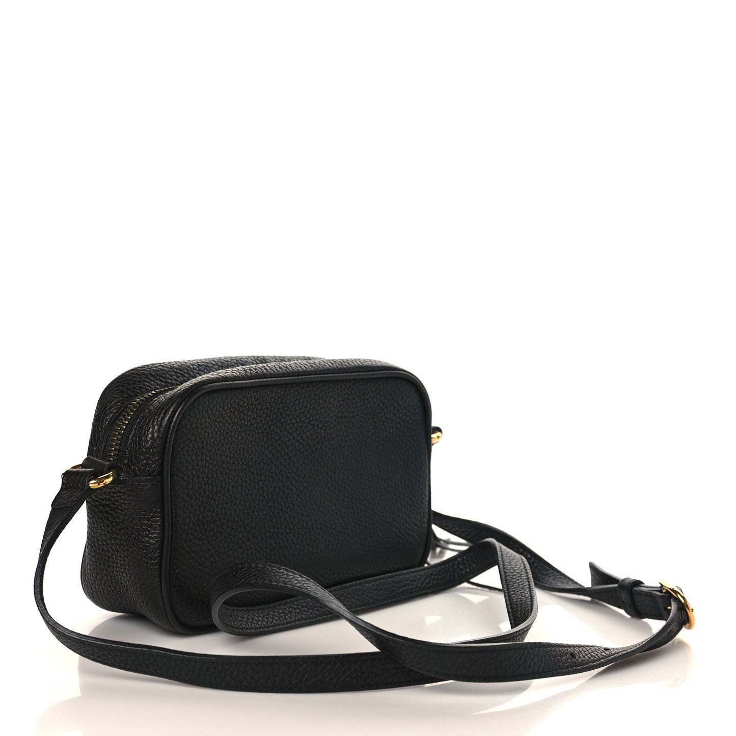 Pebbled Calfskin Mini Soho Disco Bag Black