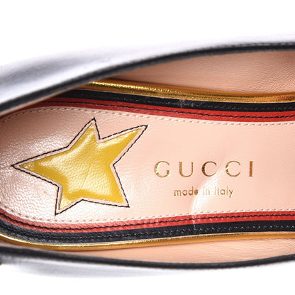 Gucci Calfkin Web Bow Pumps 37 Black 7 of 9