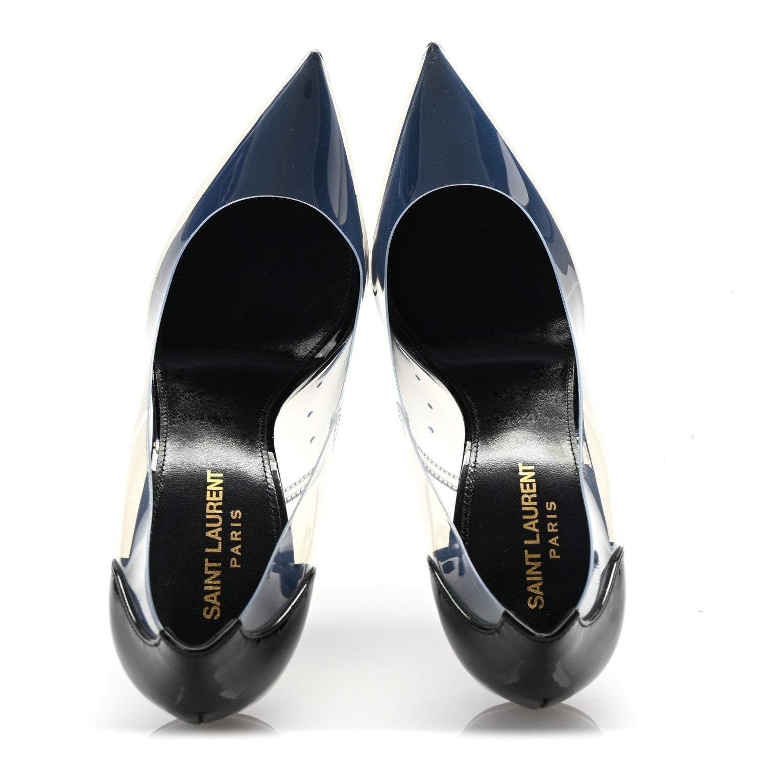 Saint Laurent Patent Calfskin PVC Opyum 110 Pump 39 Black Transparent 2 of 7