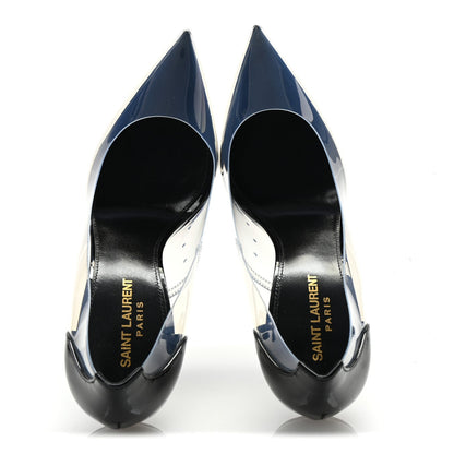 Saint Laurent Patent Calfskin PVC Opyum 110 Pump 39 Black Transparent 2 of 7