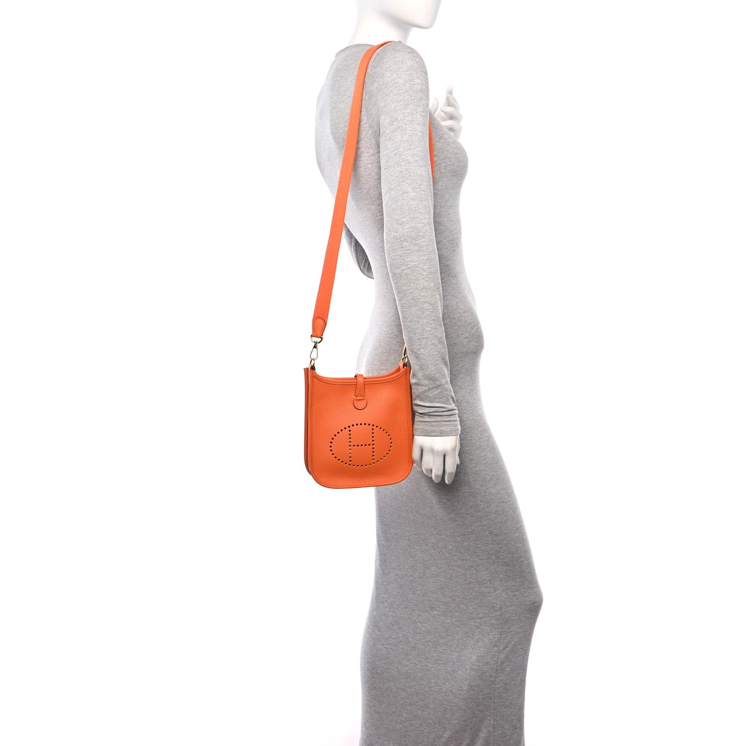 Hermes Taurillon Clemence Evelyne TPM Abricot 2 of 11