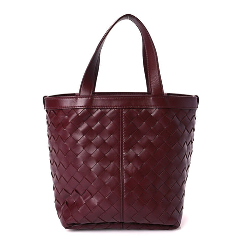 Nappa Intrecciato Small Flip Flap Tote Barolo