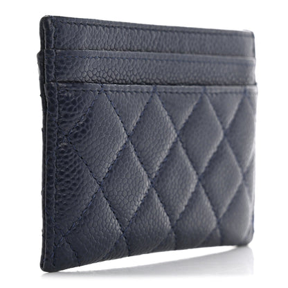 Chanel Caviar Quilted Boy Card Holder Navy Blue 3 of 7
