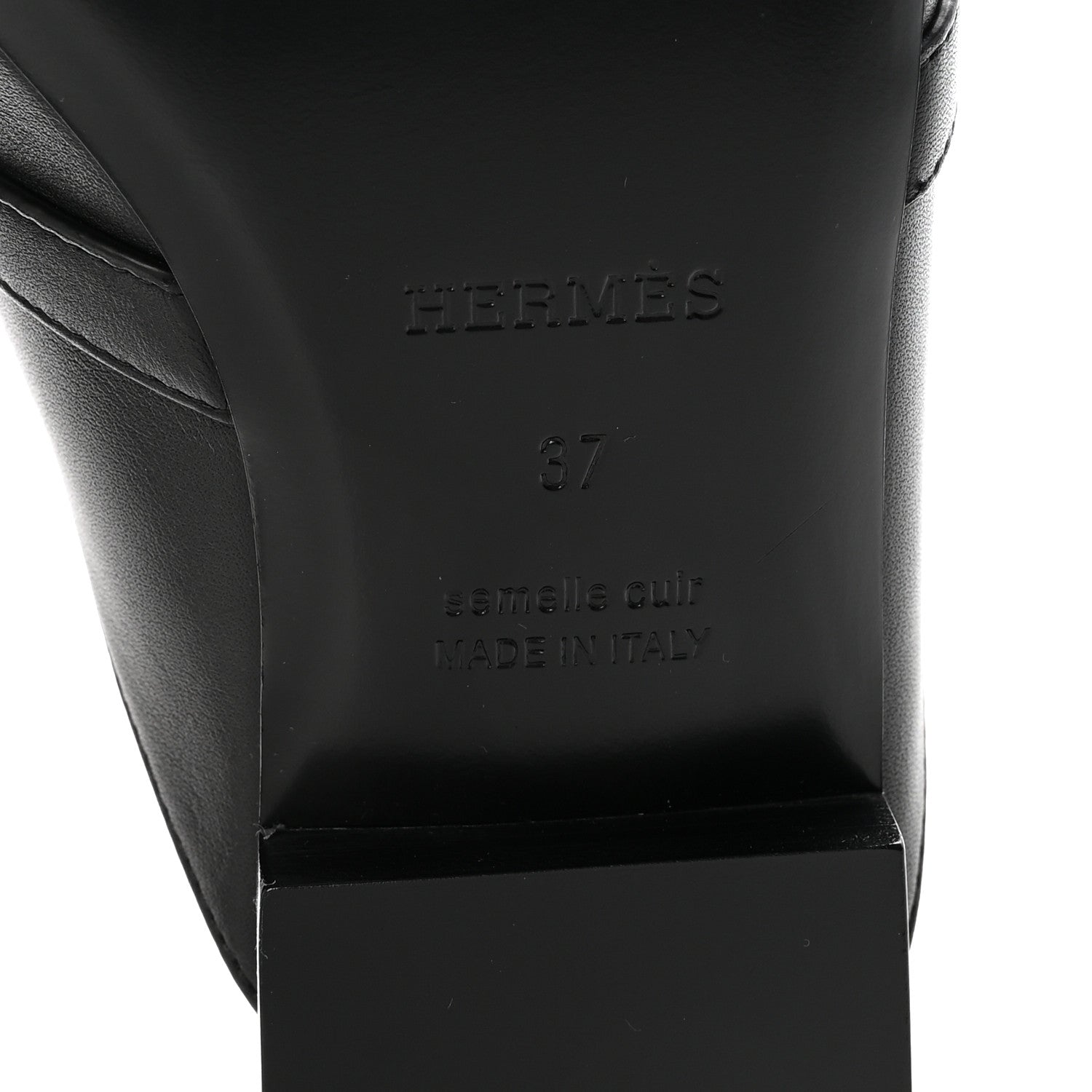 Hermes Calfskin Fringe Oz Mules 37 Black White 7 of 10