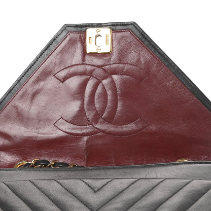 Chanel Lambskin Chevron Quilted Small Single Flap Black 12 of 16