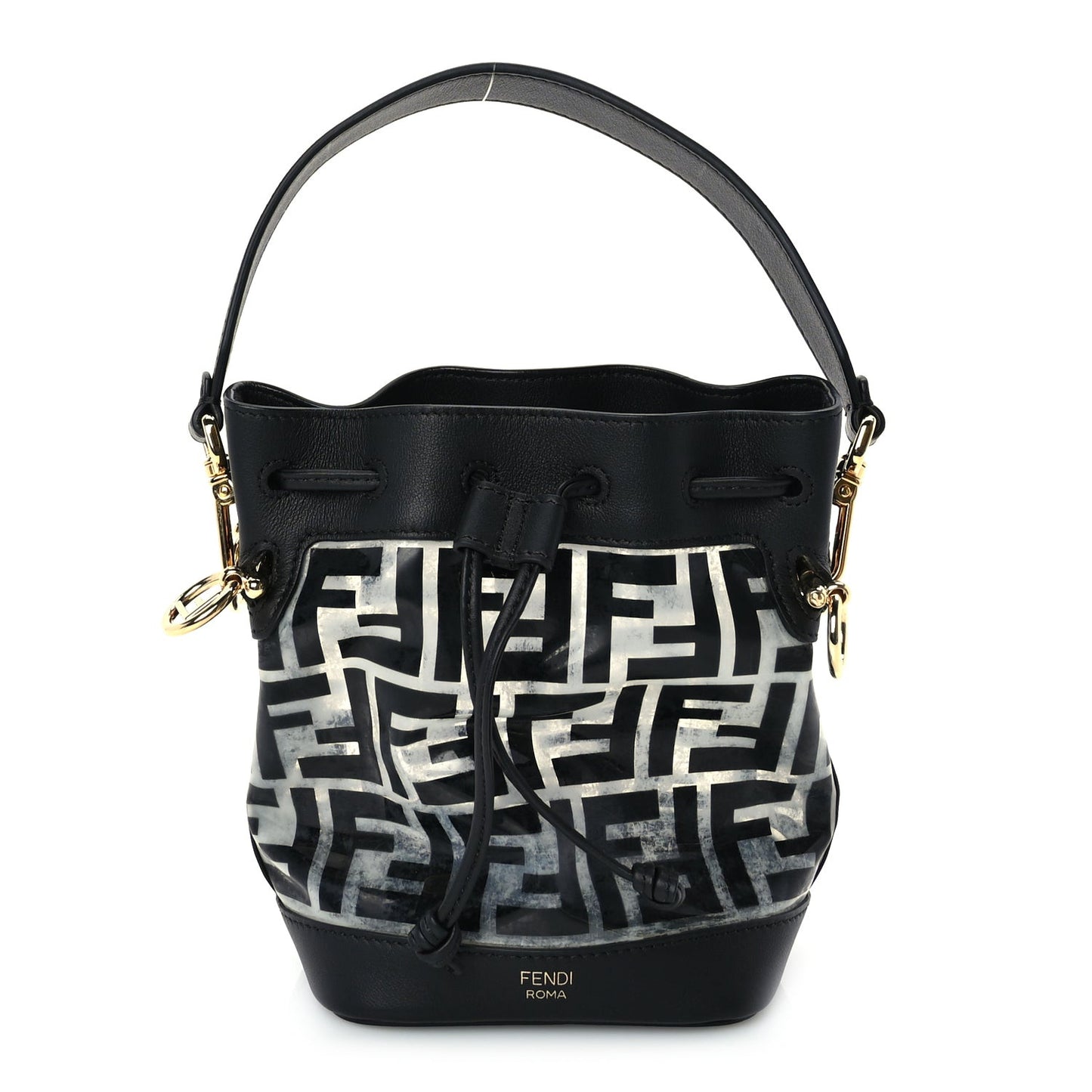 TPU FF Vitello Grace F is  Mini Mon Tresor Bucket Bag Black