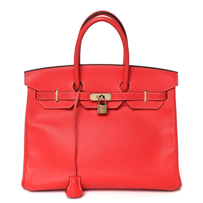 Hermes Epsom Candy Birkin 35 Rose Jaipur Gold 1 of 16