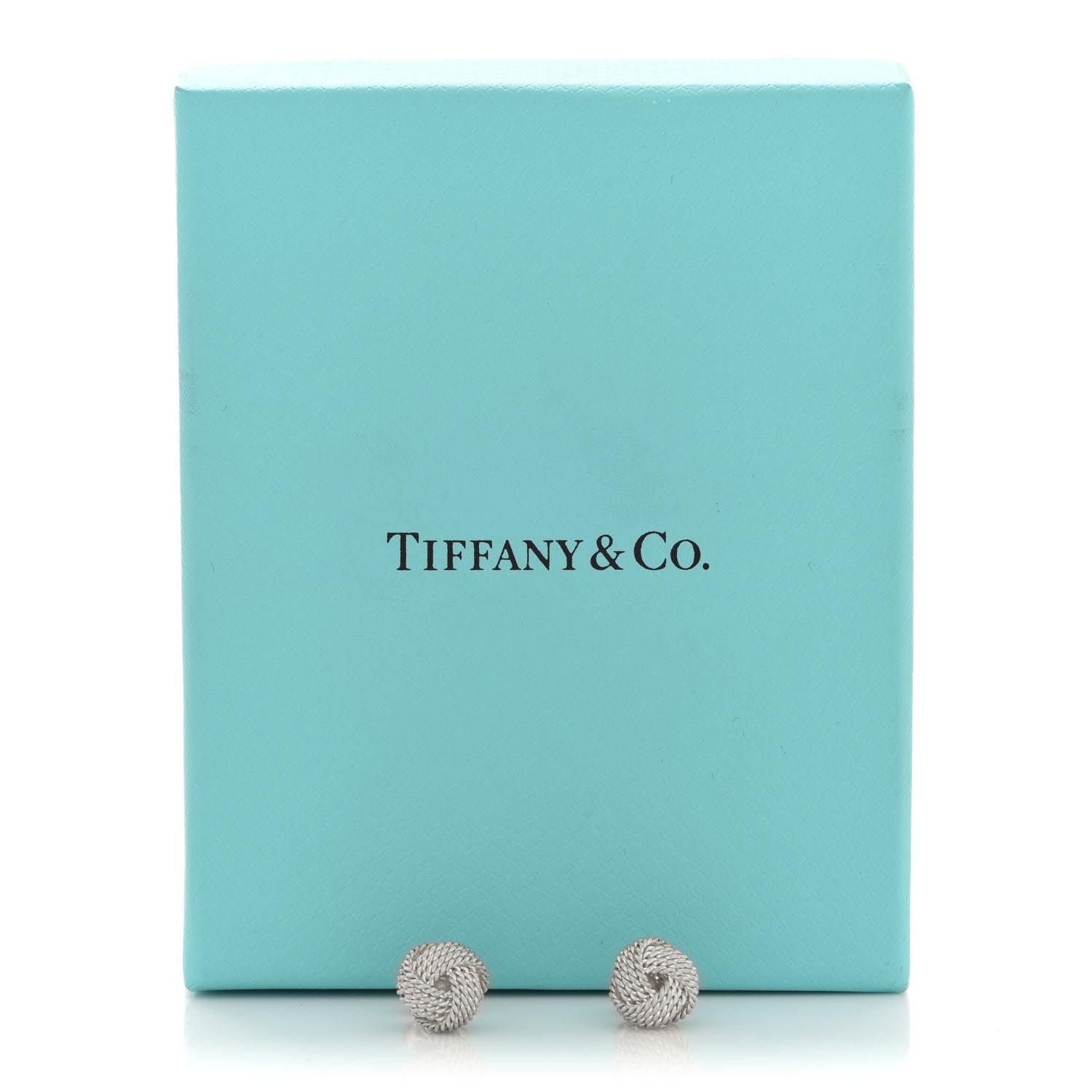 Tiffany Sterling Silver Twist Knot Earrings 6 of 6