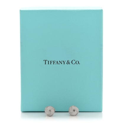 Tiffany Sterling Silver Twist Knot Earrings 6 of 6