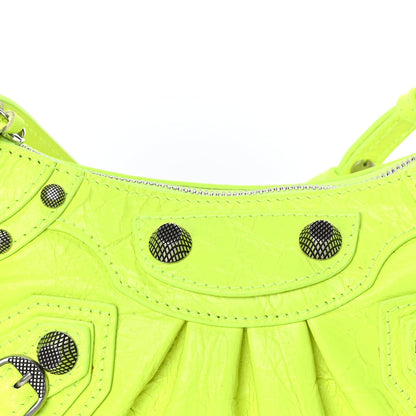 Balenciaga Agneau Arena Le Cagole Mini Purse With Chain Fluo Yellow 6 of 7