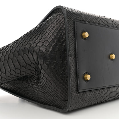 Celine Snakeskin Small Tie Knot Tote Black 8 of 13