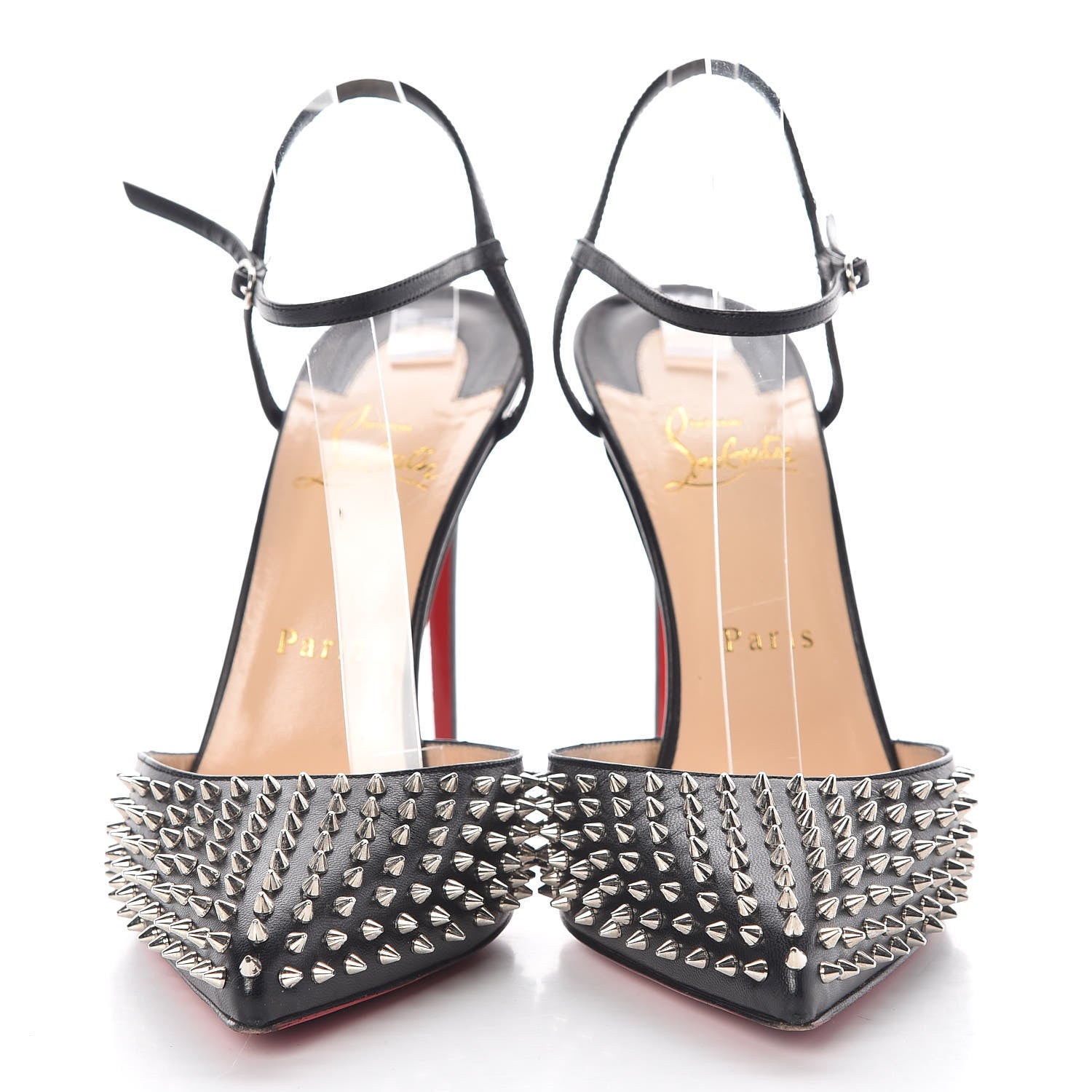 Christian Louboutin Kid Baila Spike 100 Pumps 38.5 Black 2 of 7
