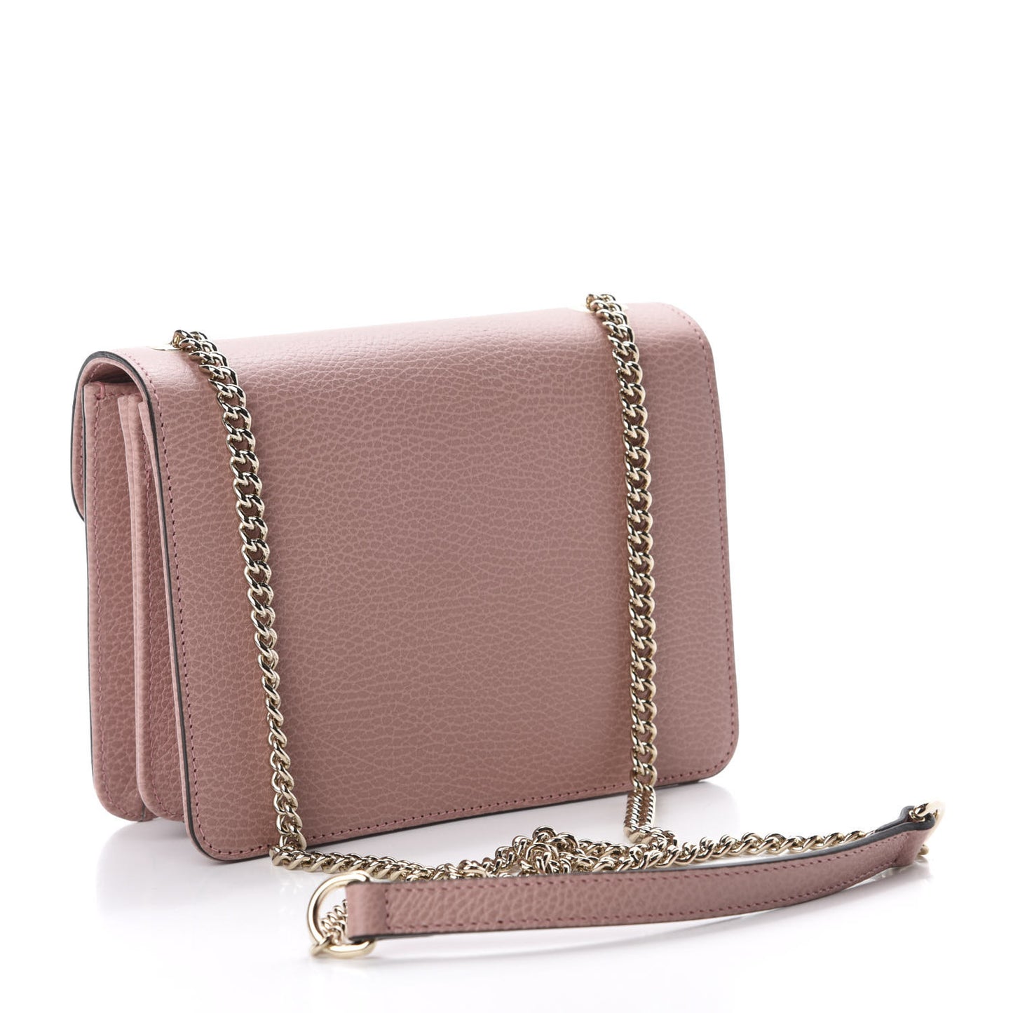 Dollar Calfskin Small Interlocking G Shoulder Bag Soft Pink