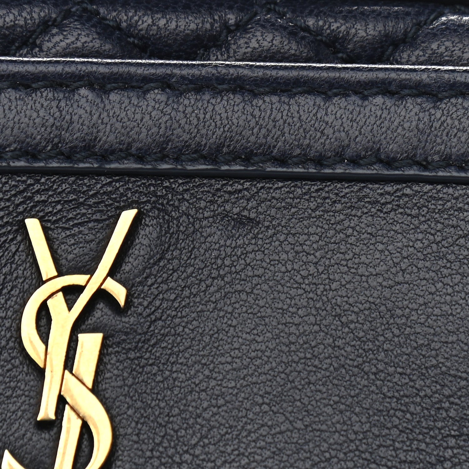Saint Laurent Lambskin Quilted Victoire Camera Bag Deep Marine 11 of 11