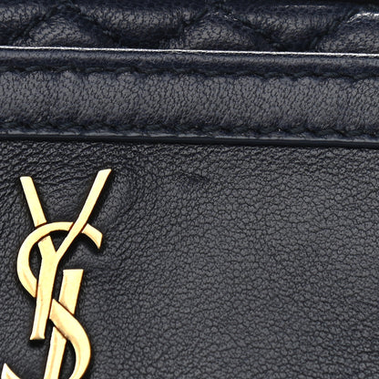 Saint Laurent Lambskin Quilted Victoire Camera Bag Deep Marine 11 of 11