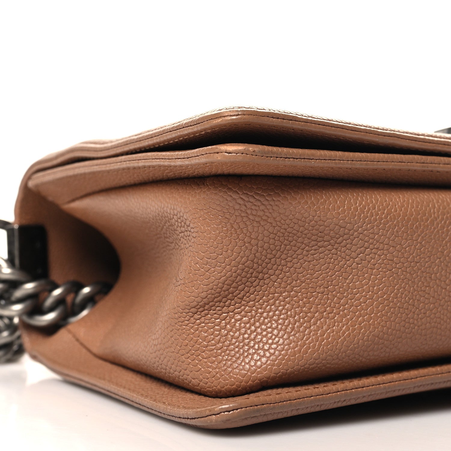 Chanel Caviar Quilted Medium Boy Flap Beige 9 of 10