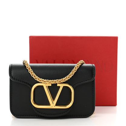 Valentino Garavani Calfskin Vlogo Chain Micro Loco Bag Black 11 of 11