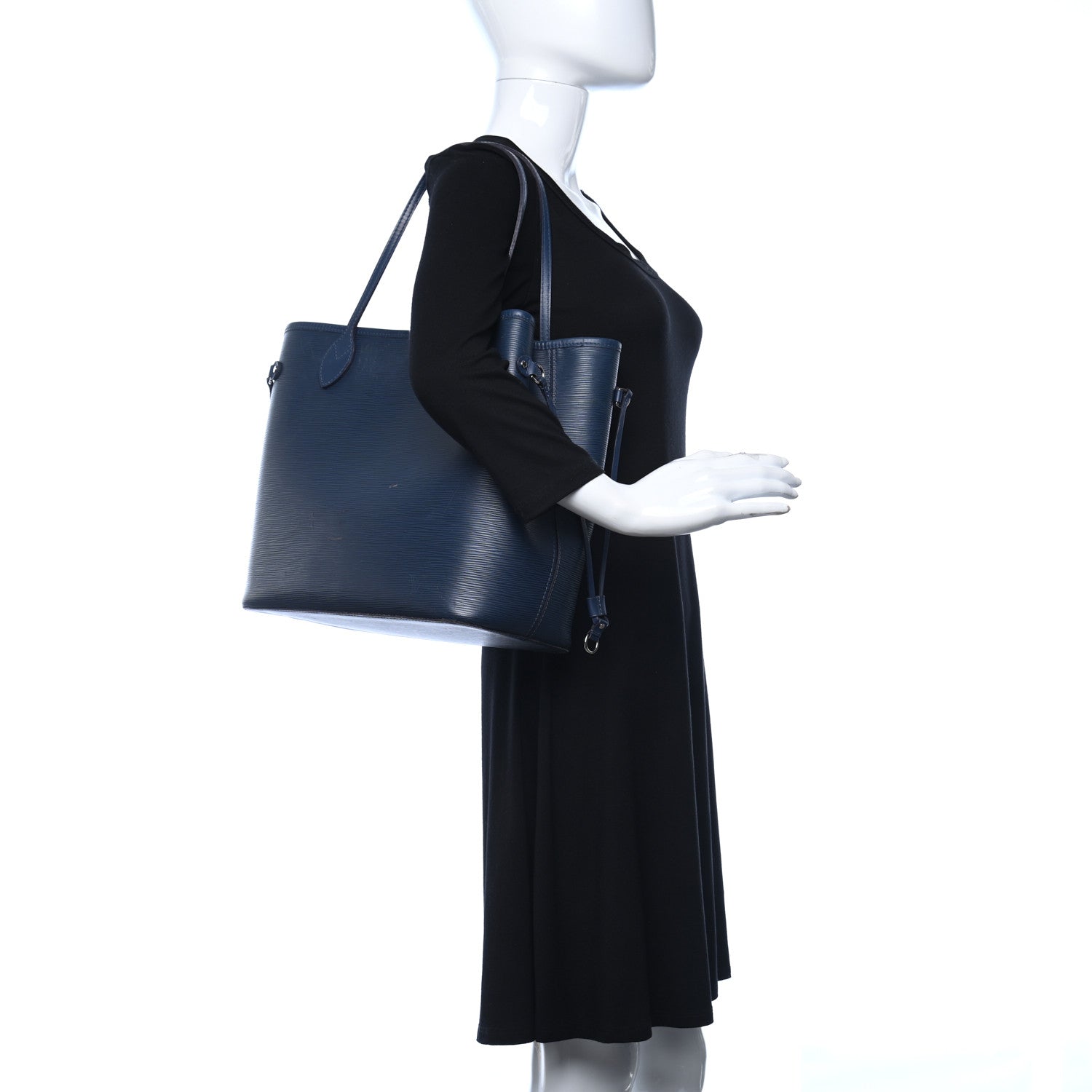 Louis Vuitton Epi Neverfull MM Indigo 2 of 7