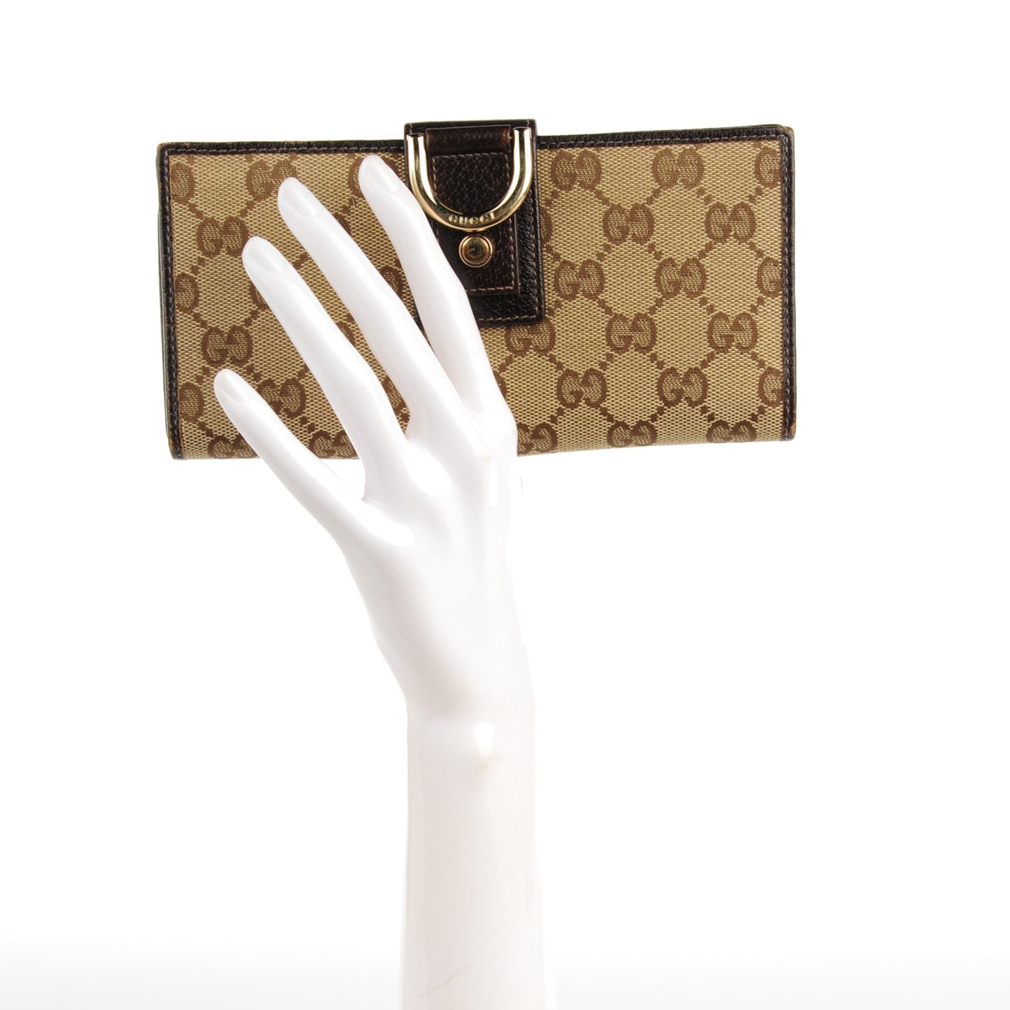 Monogram D Ring Continental Wallet Dark Brown