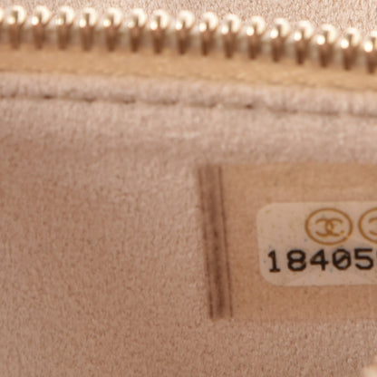 Chanel Metallic Calfskin Quilted Mini Phone Holder Clutch Light Gold 7 of 7