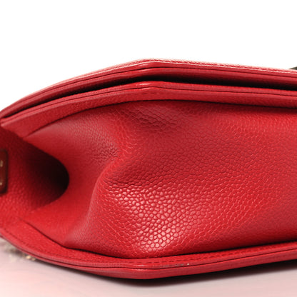 Chanel Caviar Quilted Medium Boy Flap Light Red 9 of 10
