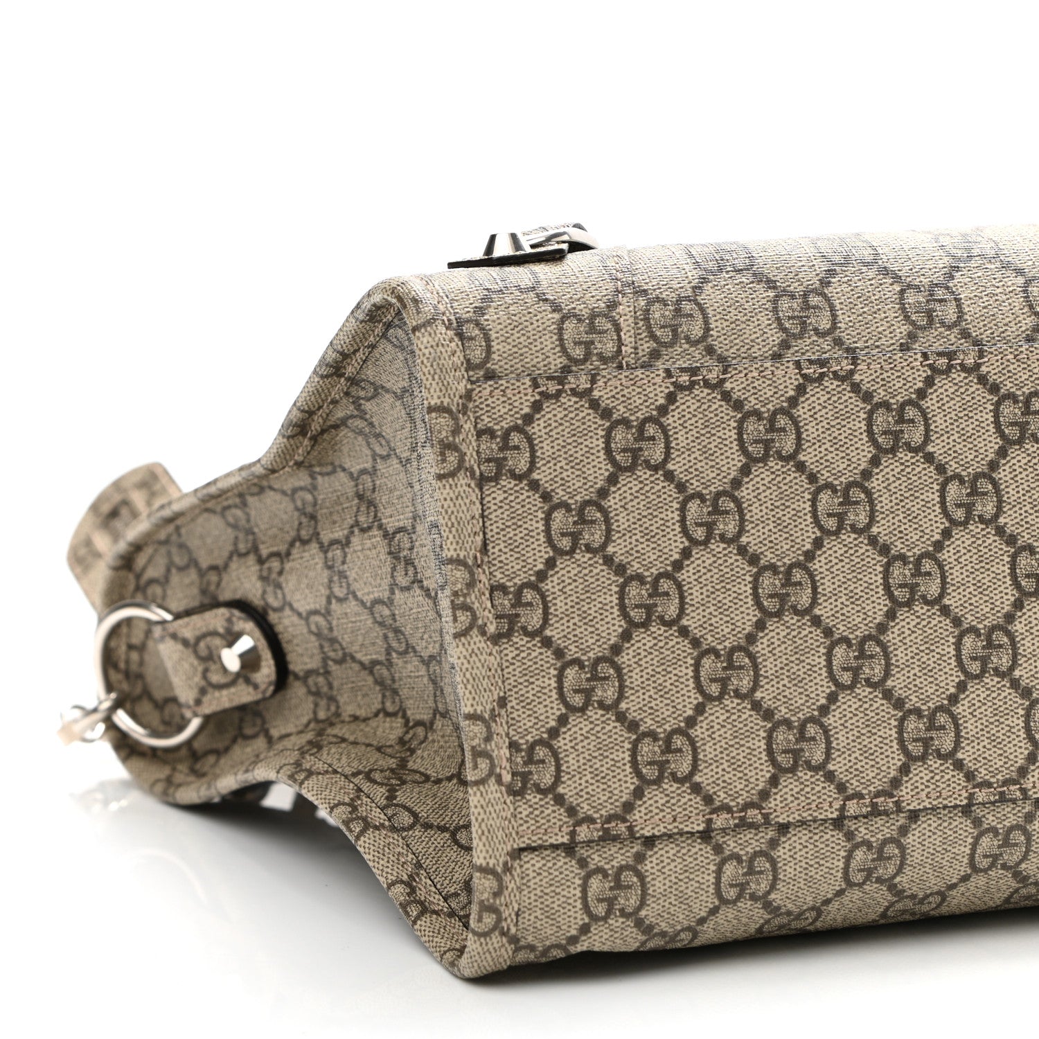 Balenciaga X GUCCI GG Supreme Monogram Neo Classic Silver Hardware City Beige Ebony 9 of 10