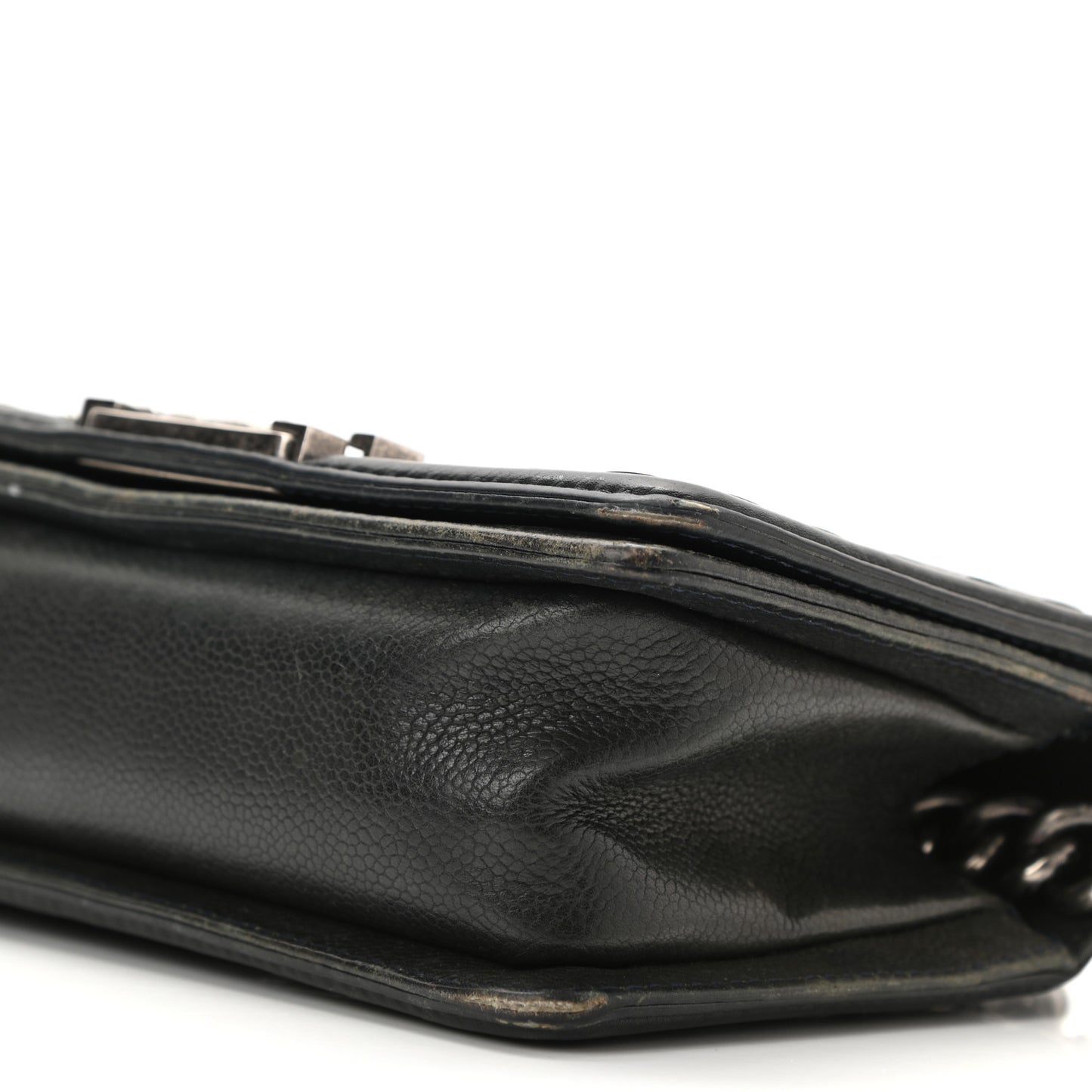 Caviar Stitched Small Boy Flap Dark Blue