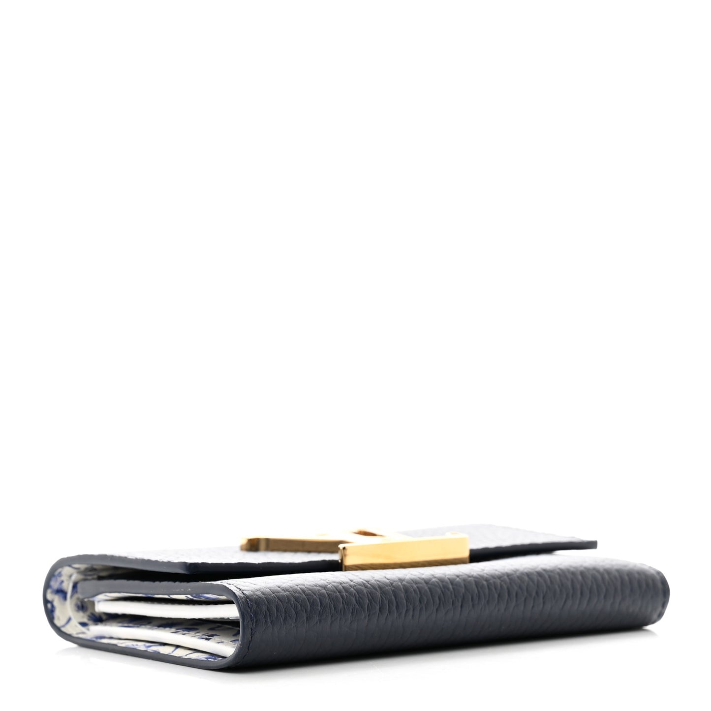 Taurillon Capucines Compact Maxi Wallet Navy