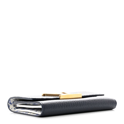 Louis Vuitton Taurillon Capucines Compact Maxi Wallet Navy 4 of 7