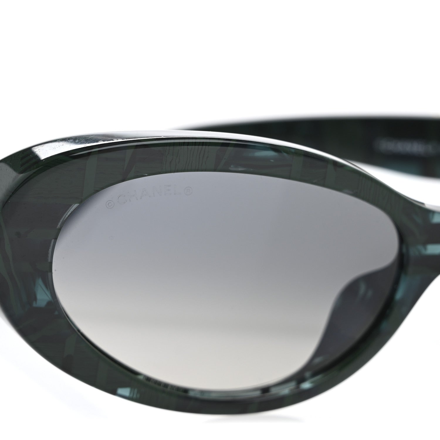 Chanel Acetate Oval Sunglasses 5515-A Green 7 of 8