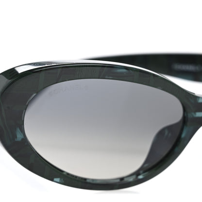 Chanel Acetate Oval Sunglasses 5515-A Green 7 of 8