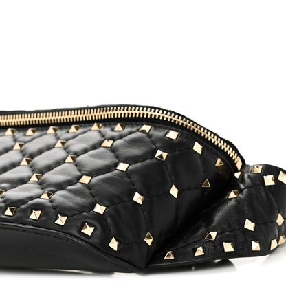 Valentino Garavani Nappa Rockstud Spike Belt Bag 85 Black 9 of 9
