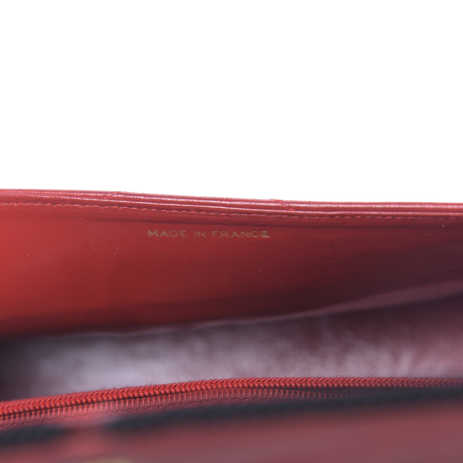 Chanel Lambskin Scallop Quilted Single Flap Red Black 6 of 11