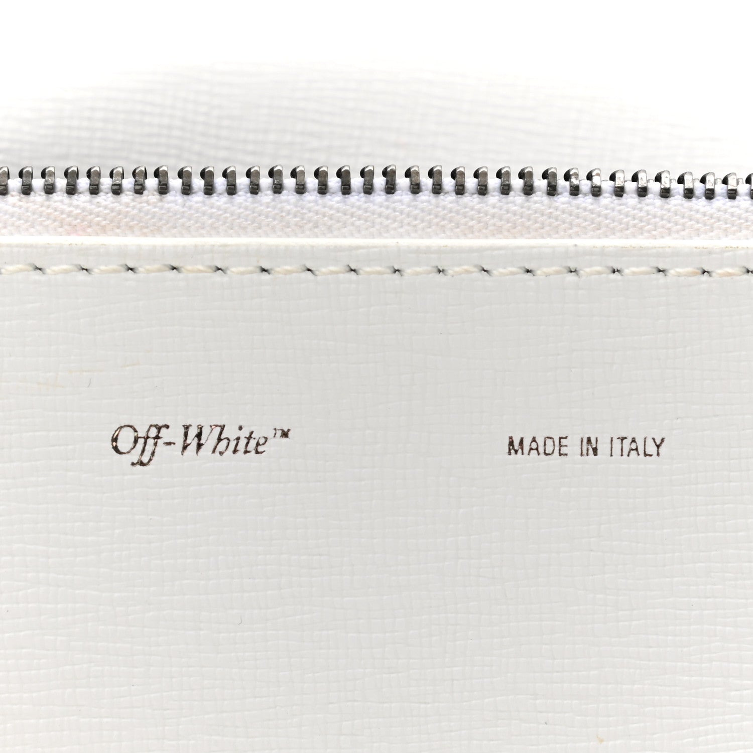 Off-White Saffiano Striped Diag Binder Flap Bag White Black 9 of 14