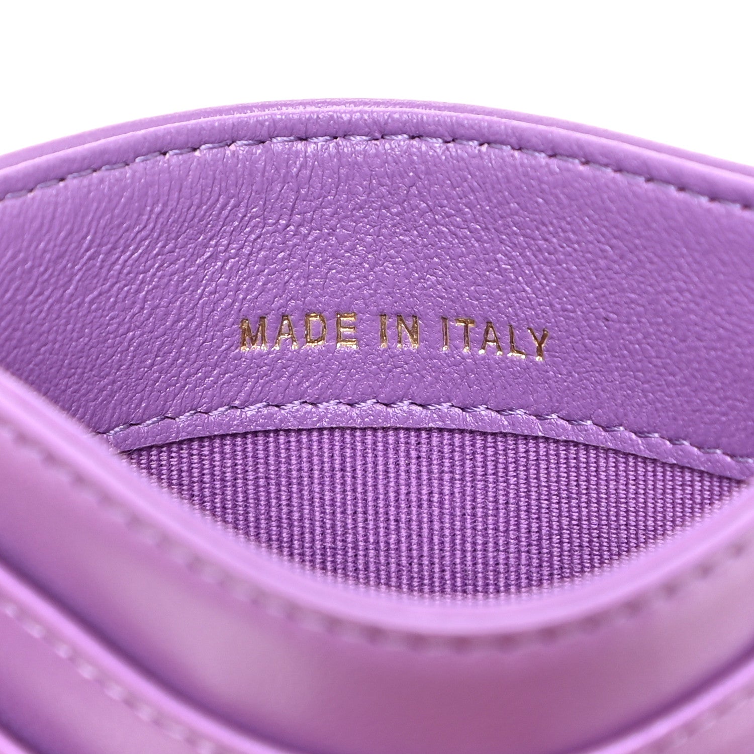 Chanel Lambskin Quilted Card Holder Purple 6 of 12