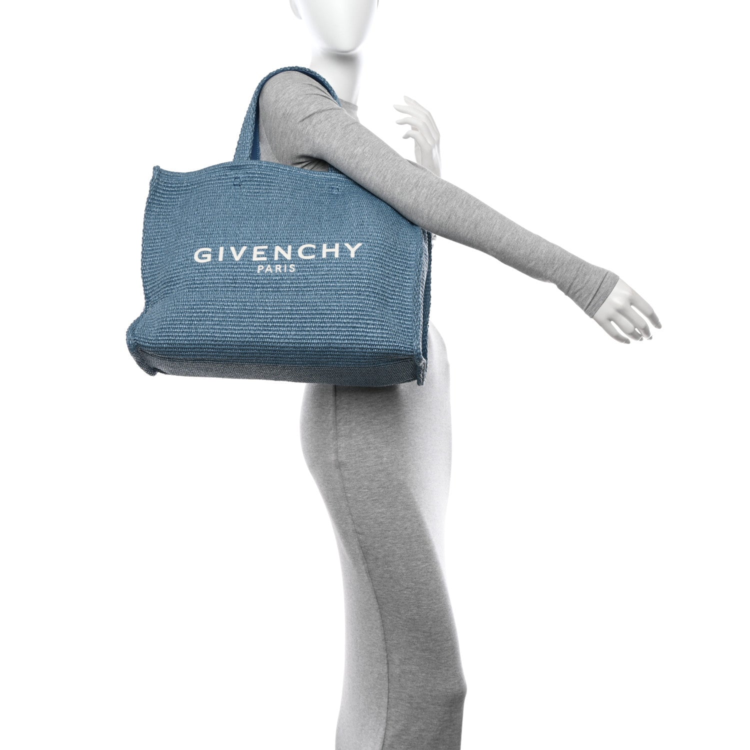 Givenchy Raffia Large G Shopping Tote Blue 2 of 10
