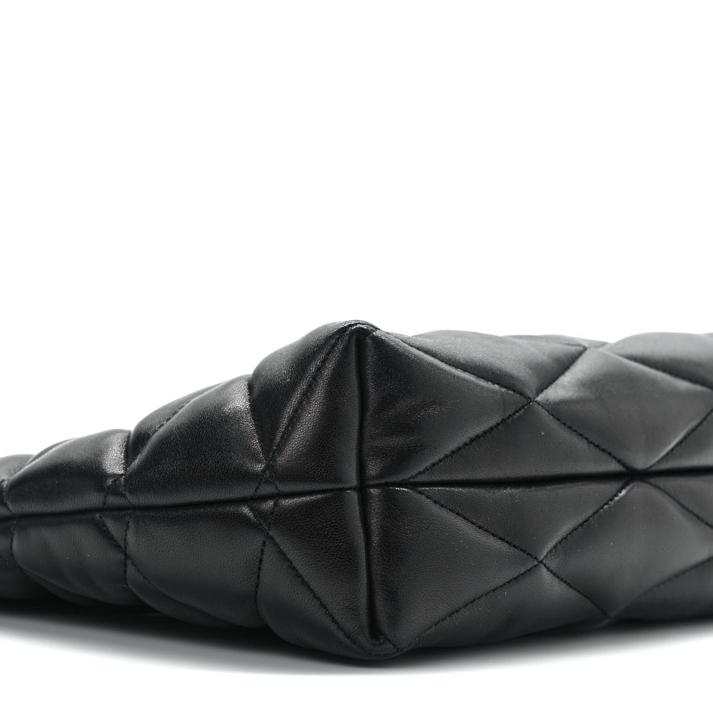 Lambskin Monogram Medium Sade Puffer Pouch Black