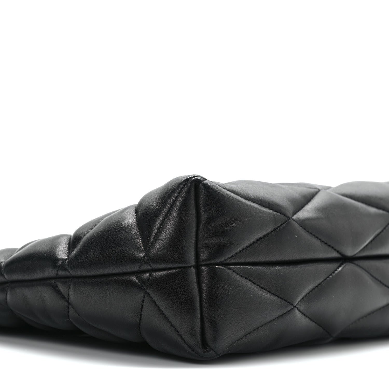 Saint Laurent Lambskin Monogram Medium Sade Puffer Pouch Black 8 of 9