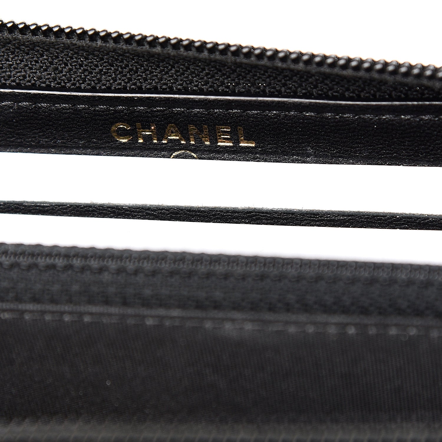 Chanel Glazed Calfskin Quilted Small Boy Zip Around Wallet Black 7 of 9