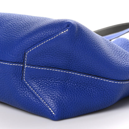 Hermes Taurillon Clemence Double Sens 36 Reversible Tote Graphite Bleu Electrique 12 of 12