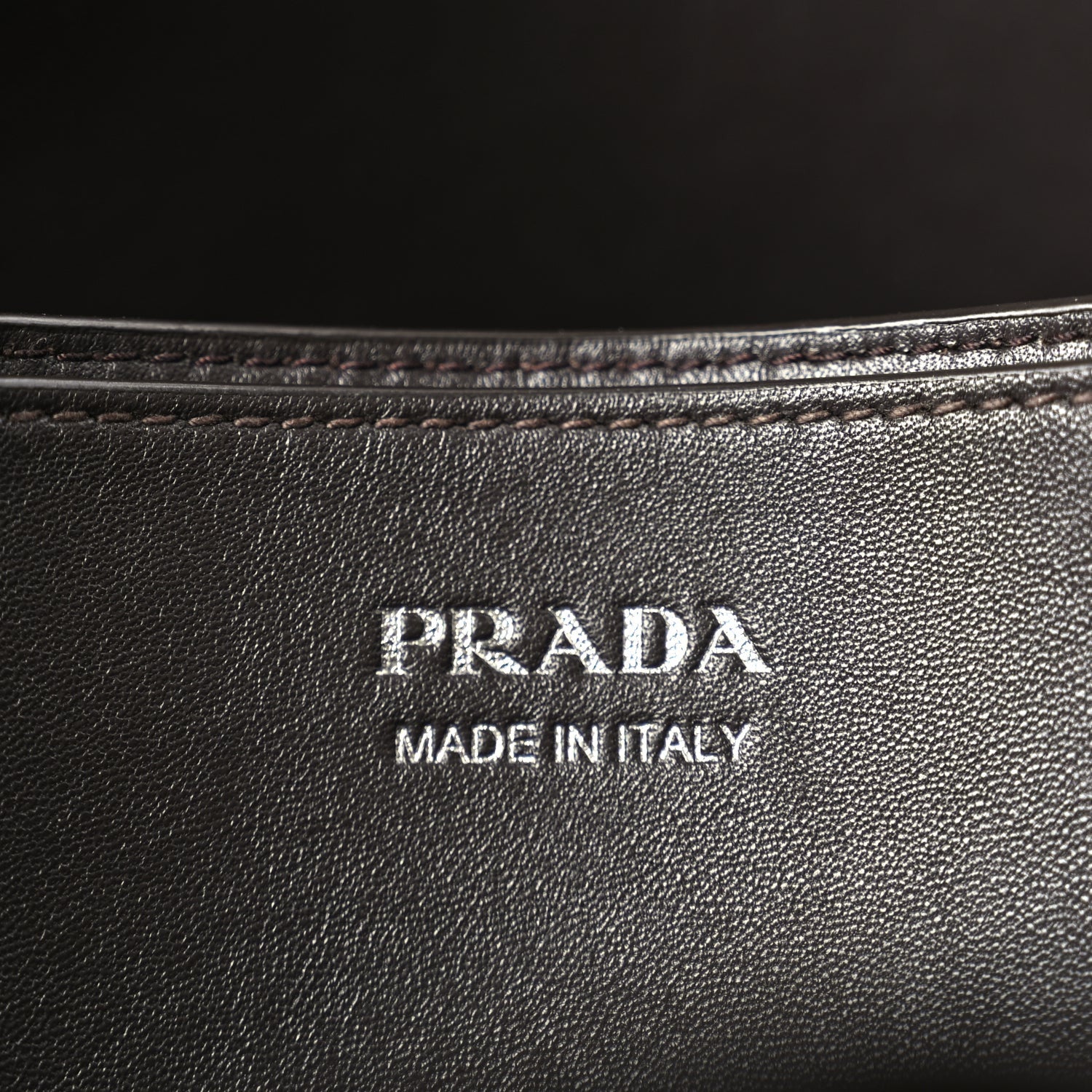 Prada Nappa Vintage Effect Large Buckle Bag With Belt Dark Brown 5 of 8