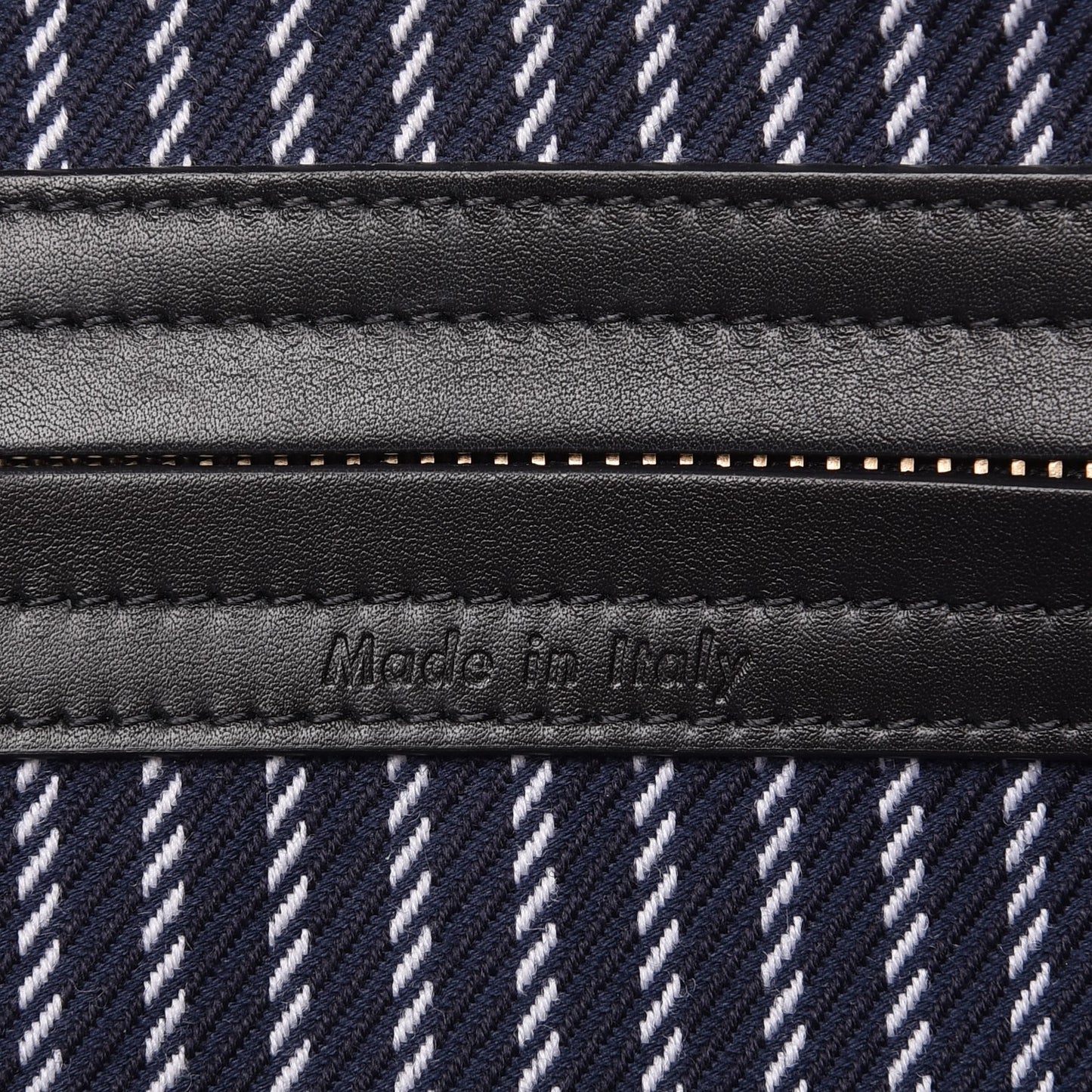 Cotton Canvas Striped Medium Phantom Luggage Navy White