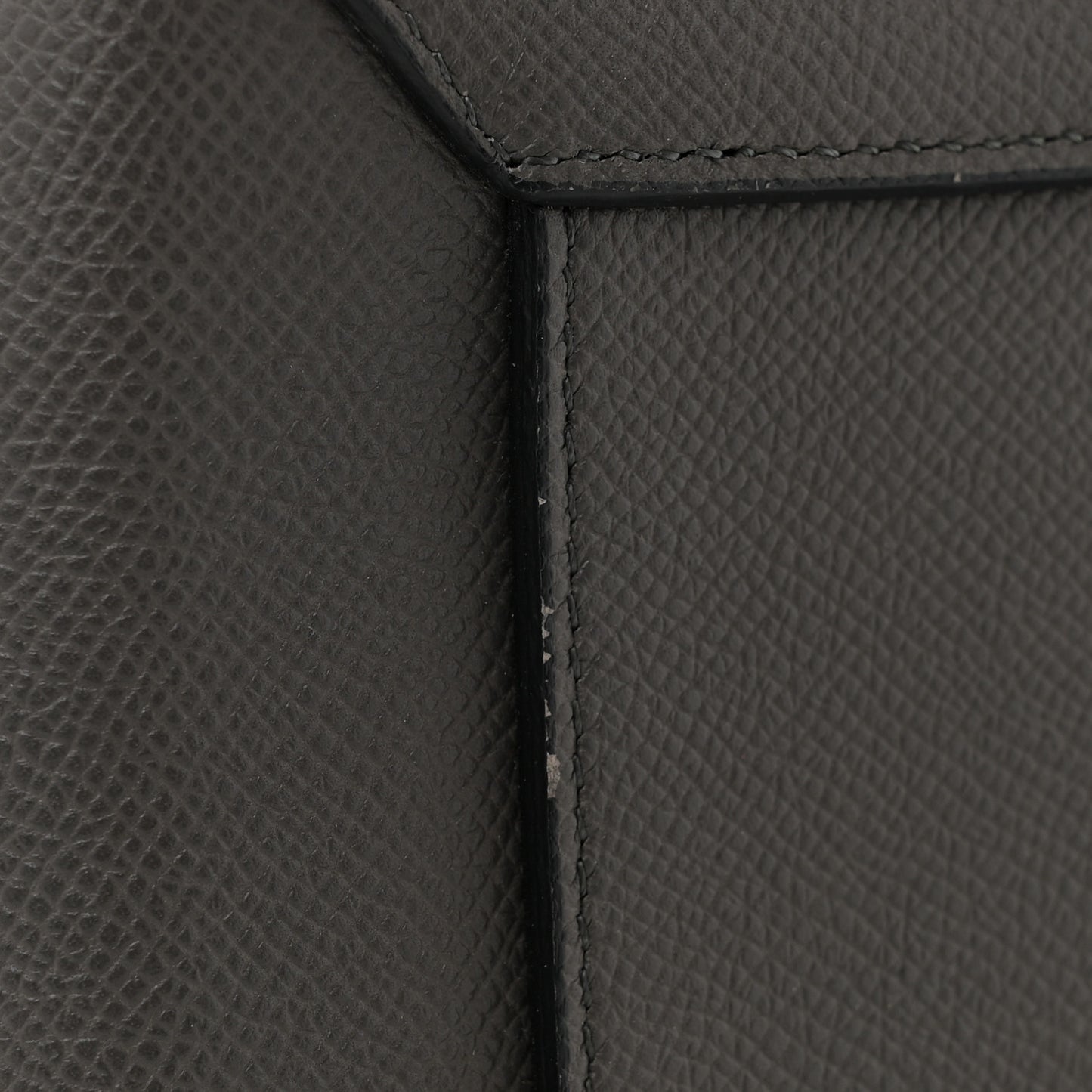 Grained Calfskin Micro Belt Bag Grey