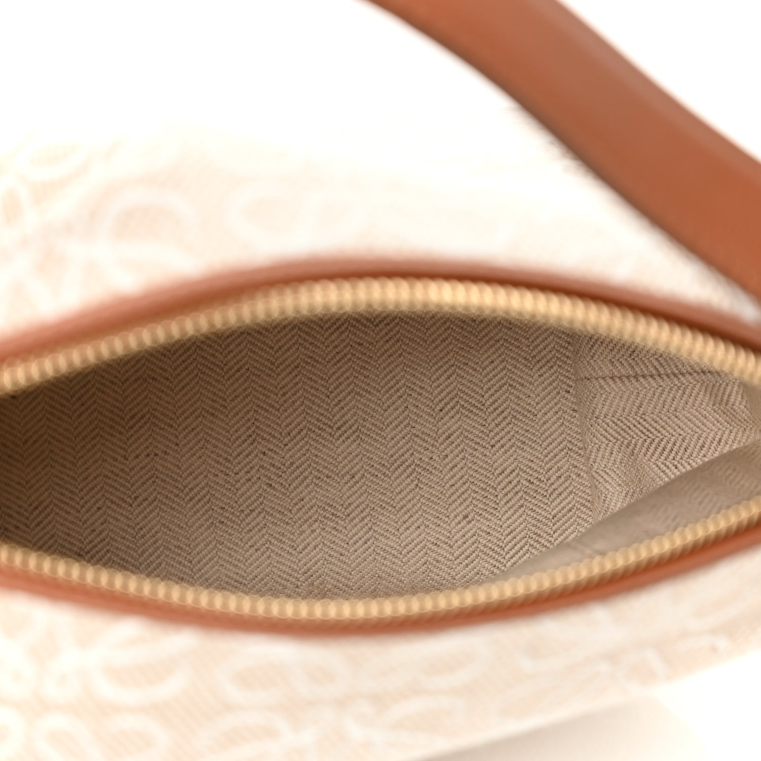 Loewe Jacquard Anagram Calfskin Small Cubi Bag Ecru Tan 4 of 9